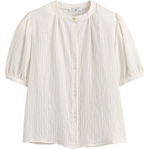 Crew Neck Blouse with Short Puff Sleeves - LA REDOUTE COLLECTIONS - Modalova