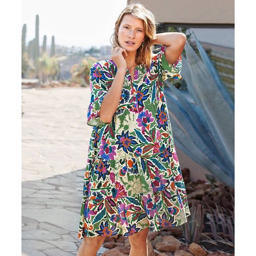 Full Mid-Length Dress in Floral Print - Anne weyburn - Modalova