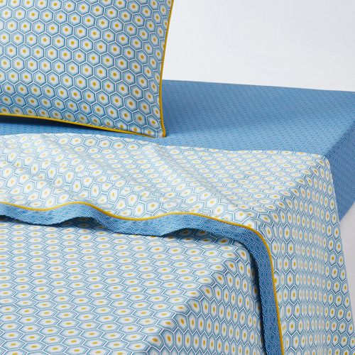 Pop Mozaic Tile Print 100% Cotton Flat Sheet - LA REDOUTE INTERIEURS - Modalova
