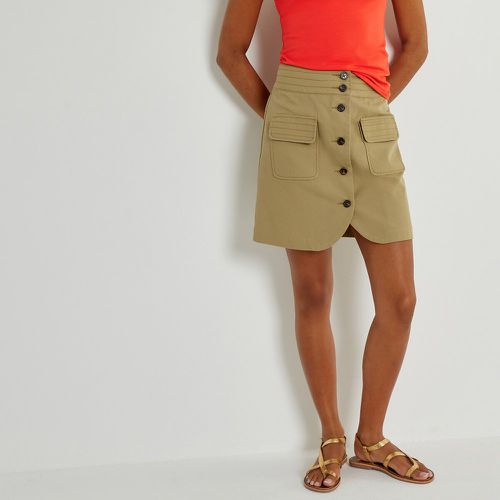 Cotton Buttoned Mini Skirt - LA REDOUTE COLLECTIONS - Modalova