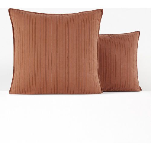 Monille Checked & Striped Reversible 100% Washed Cotton Pillowcase - LA REDOUTE INTERIEURS - Modalova