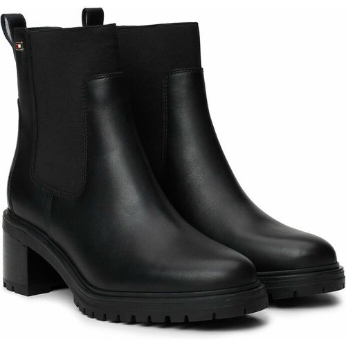 Leather Heeled Ankle Boots - Tommy Hilfiger - Modalova