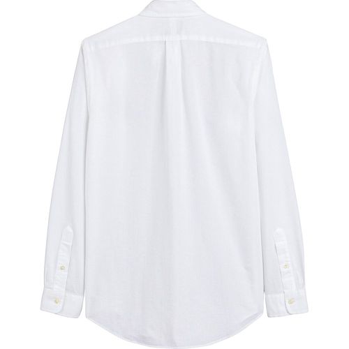 Embroidered Logo Seersucker Shirt in Cotton and Slim Fit - Polo Ralph Lauren - Modalova