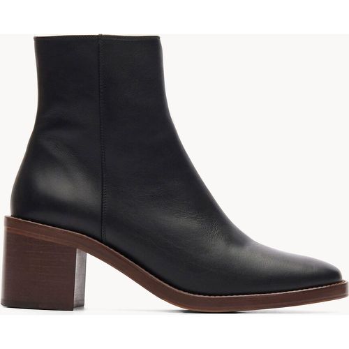 Leather Heeled Ankle Boots with Square Toe - RIVECOUR - Modalova