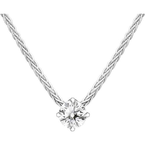 Ct White Gold 0.23ct Diamond Brilliant Cut Solitaire Necklace - Bloch - Modalova