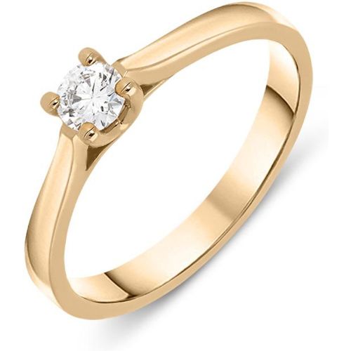 Ct Rose Gold 0.19ct Brilliant Cut Diamond Solitaire Ring - Bloch - Modalova