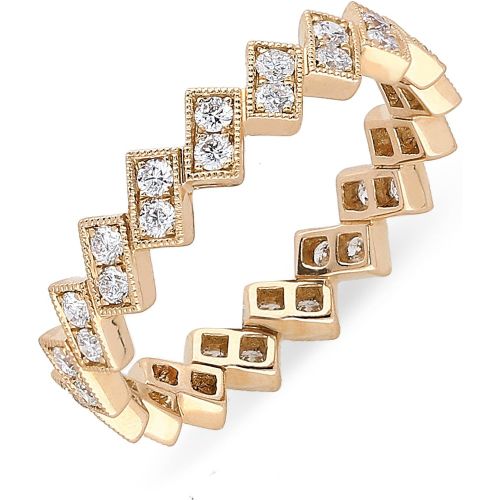 Ct Rose Gold 0.69ct Diamond Stacking Ring - C W Sellors Diamond Jewellery - Modalova