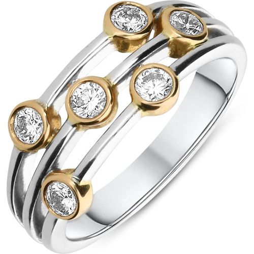 Ct White and Rose Gold 0.45ct Diamond Bubble Ring - C W Sellors Diamond Jewellery - Modalova