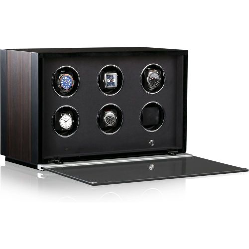 Watch Winder Ambiance VI Ebony Silk Black Silk - Chronovision - Modalova
