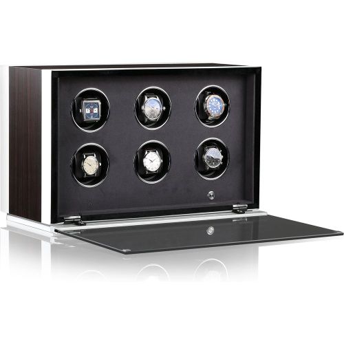 Watch Winder Ambiance VI Ebony Silk White Silk - Chronovision - Modalova