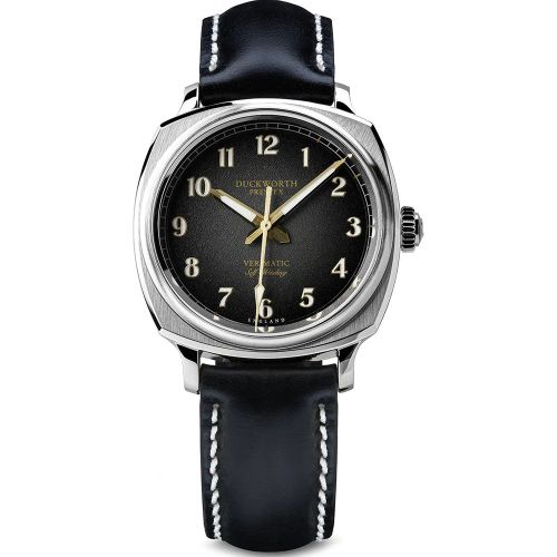 Watch Verimatic Black Fume Black Leather - Duckworth Prestex - Modalova