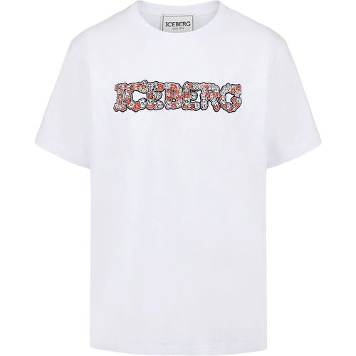 ICEBERG T-shirt con logo floreale - ICEBERG - Modalova