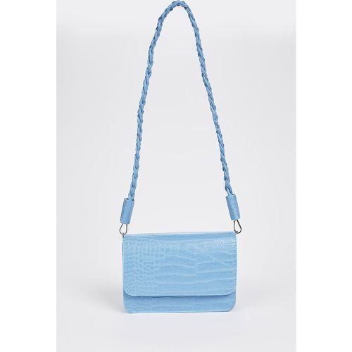Faux Leather Shoulder Bag - Blue - DeFacto - Modalova