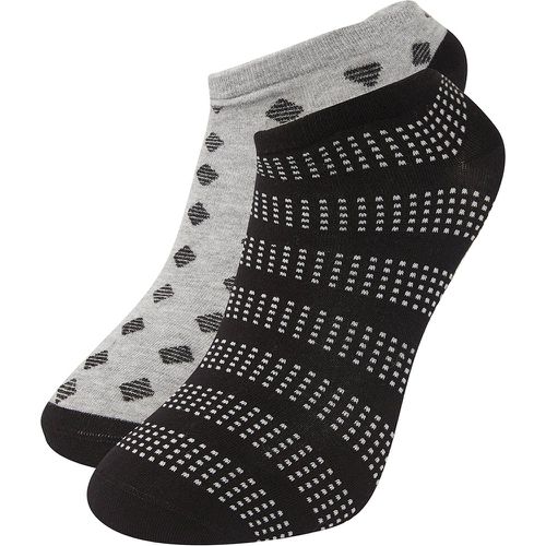 Patterned Low Cut Socks (2 pack) - DeFacto - Modalova