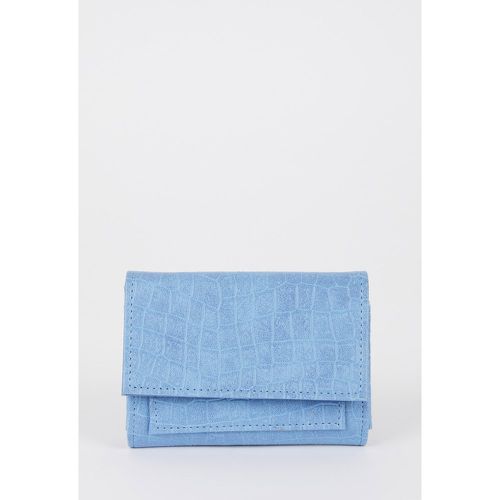 Faux Leather Wallet - Blue - DeFacto - Modalova