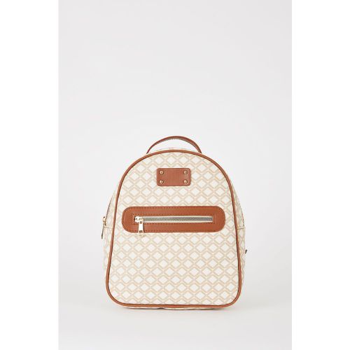 Faux Leather Printed Backpack - DeFacto - Modalova