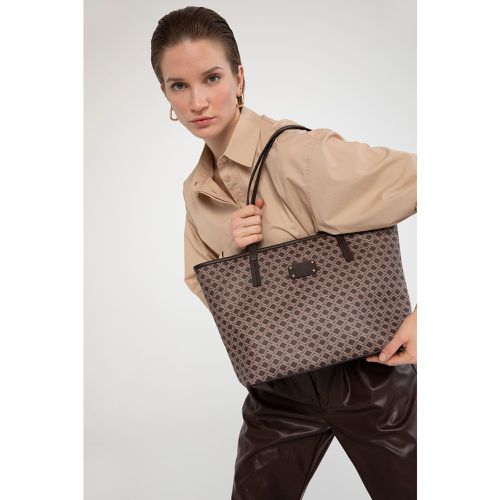 Faux Leather Printed Big Backpack - DeFacto - Modalova