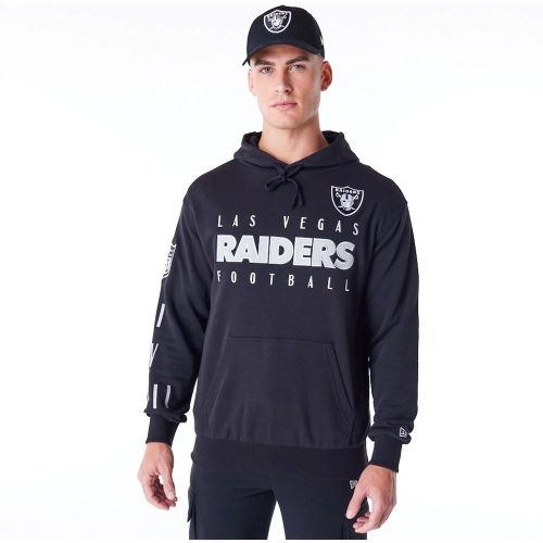 Las Vegas Raiders NFL Patch Black Oversized Pullover Hoodie unisex - New Era Cap - Modalova