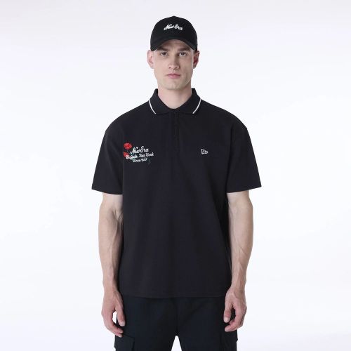 New Era Floral Polo Black T-Shirt unisex - New Era Cap - Modalova