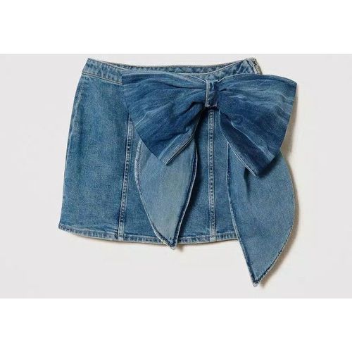 Minigonna jeans con fiocco - TWINSET - Modalova