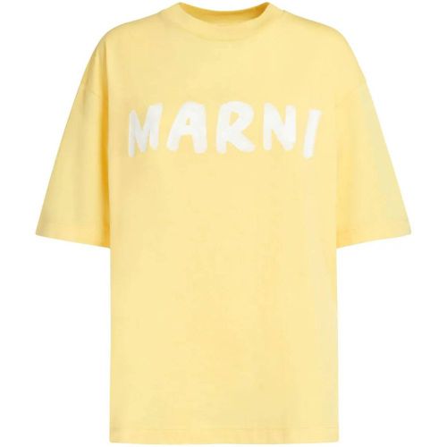 T-shirt con stampa logo - Marni - Modalova