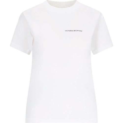 T-shirt "Shrunken Logo" - Victoria Beckham - Modalova