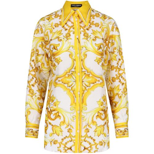 Camicia stampa "Maiolica" - Dolce & Gabbana - Modalova