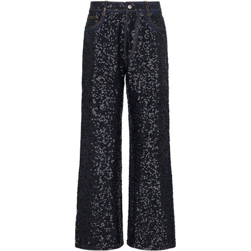 Jeans dritti con paillettes "Guff" - P.A.R.O.S.H. - Modalova