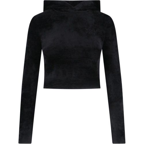 Felpa cappuccio crop - alexander wang - Modalova