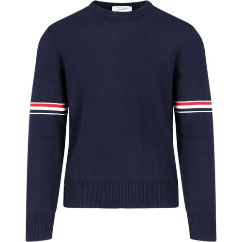 Maglione dettagli tricolore - Thom Browne - Modalova