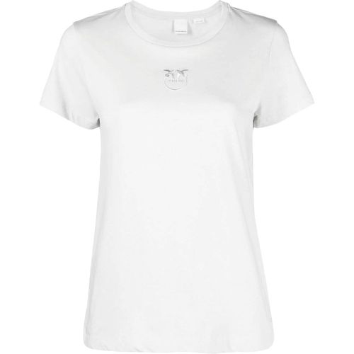 T-shirt con logo ricamato - pinko - Modalova