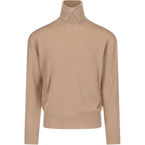 Maglione a collo alto logo - Burberry - Modalova