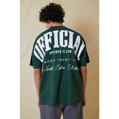 Camiseta Oversize Official Con Estampado En La Espalda - boohoo - Modalova