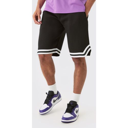 Pantaloncini da basket Tall in jersey con strisce - boohoo - Modalova