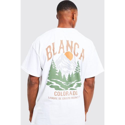 Camiseta Oversize Con Estampado Gráfico De Las Montañas De Colorado - boohoo - Modalova