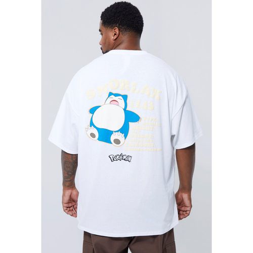 T-shirt Plus Size ufficiale dei Pokemon con Snorlax - boohoo - Modalova