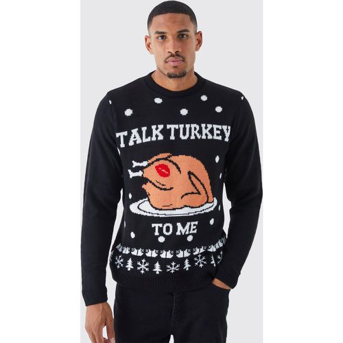 Jersey Tall Navideño Con Estampado Talk Turkey To Me - boohoo - Modalova