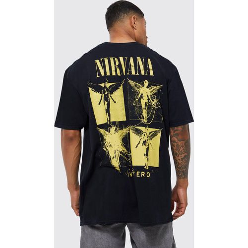 Camiseta Oversize De Nirvana, Negro - boohoo - Modalova