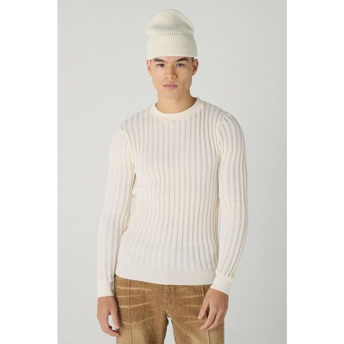 Maglione attillato a coste a maniche lunghe - boohoo - Modalova