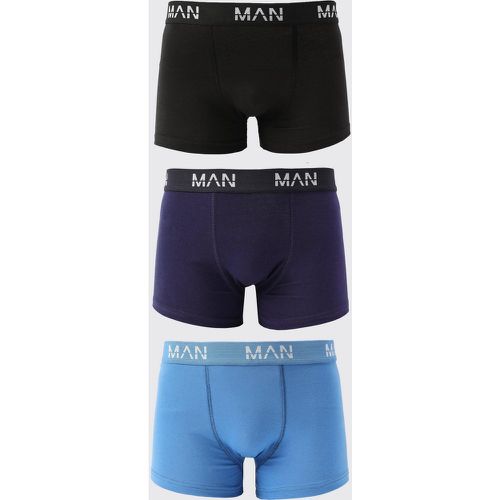 Boxer Man Dash tono su tono misti - set di 3 paia - boohoo - Modalova