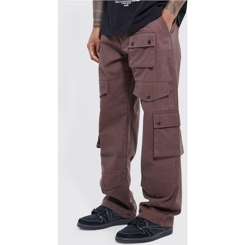 Pantaloni Cargo rilassati con vita fissa - boohoo - Modalova