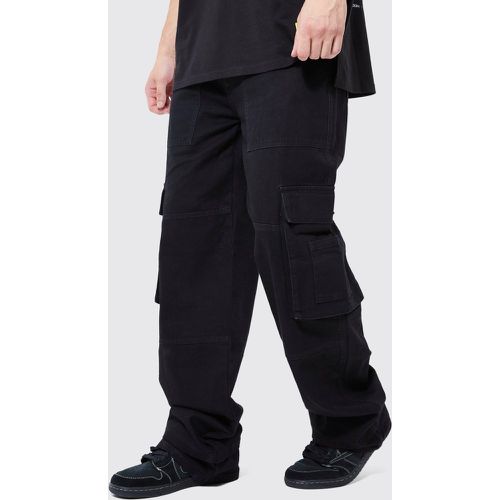 Jeans Cargo Tall extra comodi, Nero - boohoo - Modalova