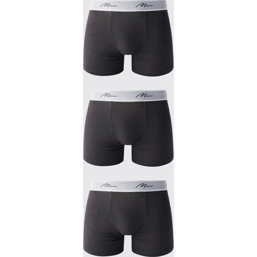 Boxer con firma Man - set di 3 paia - boohoo - Modalova