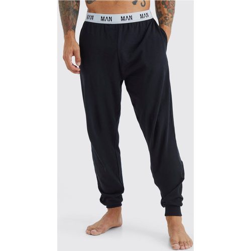 Pantaloni tuta da casa Man, Nero - boohoo - Modalova