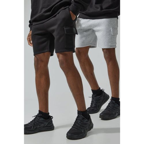 Pack De 2 Pantalones Cortos Man Active Cargo - boohoo - Modalova