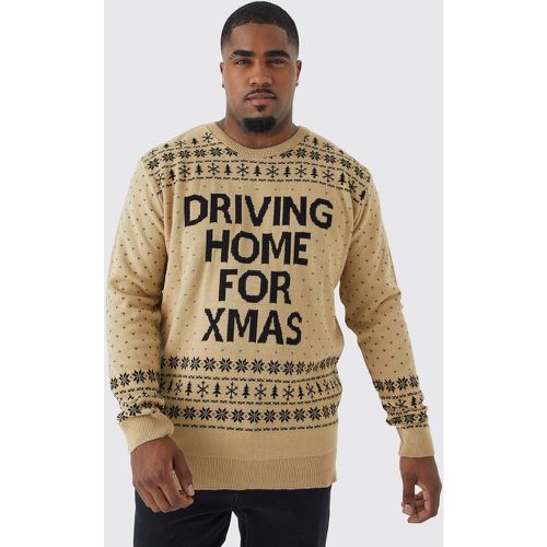 Maglione Plus Size con scritta Driving Home For Xmas - boohoo - Modalova