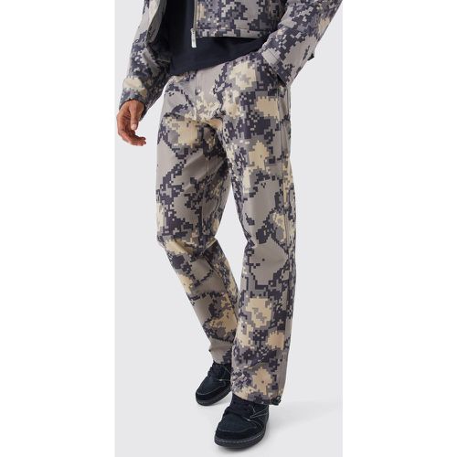 Pantaloni rilassati in fantasia militare con pixel - boohoo - Modalova