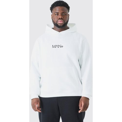 Sudadera Plus Blanca Con Firma Man Y Capucha - boohoo - Modalova