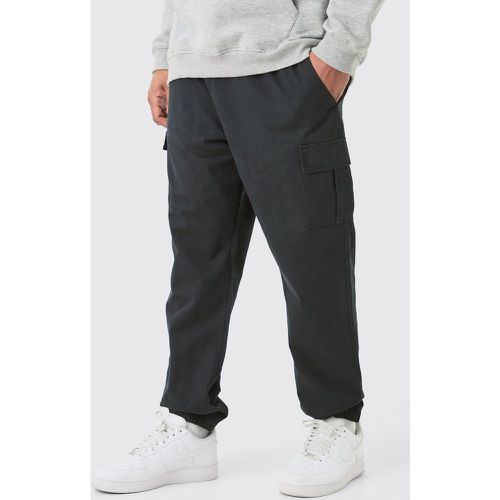 Pantaloni Cargo Plus Size Slim Fit in twill con vita elasticizzata - boohoo - Modalova