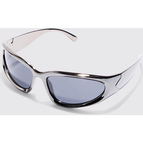 Retro Sunglasses In Grey, Gris - boohoo - Modalova